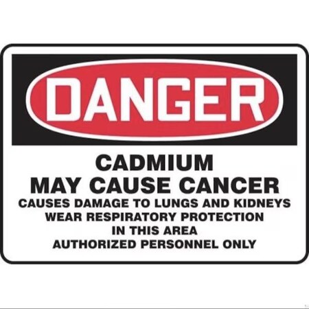 Accuform OSHA DANGER SAFETY SIGN CADMIUM MAY MCAW149XV MCAW149XV